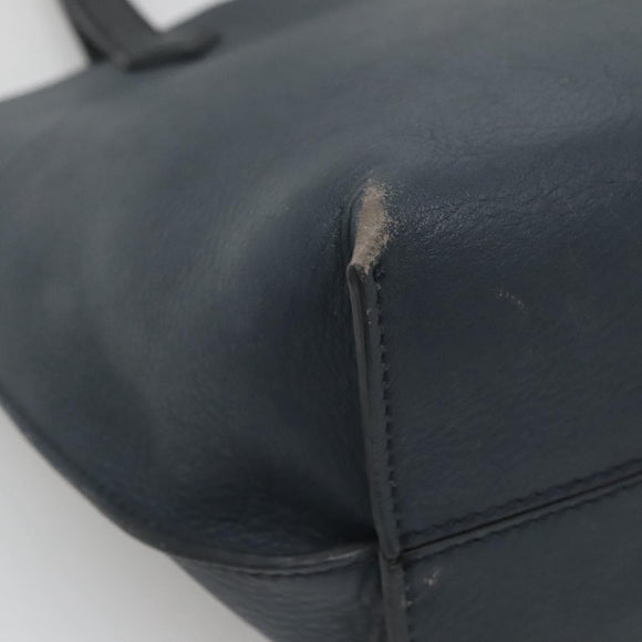 FENDI All In Shopping Tote Bag Leather Navy Auth 141928