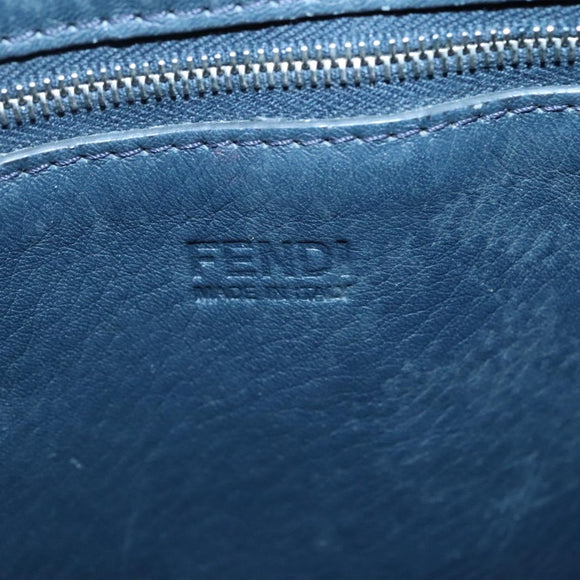 FENDI All In Shopping Tote Bag Leather Navy Auth 141928