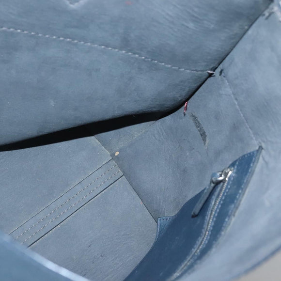 FENDI All In Shopping Tote Bag Leather Navy Auth 141928