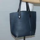 FENDI All In Shopping Tote Bag Leather Navy Auth 141928-22