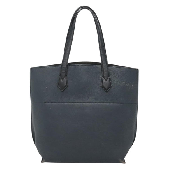 FENDI All In Shopping Tote Bag Leather Navy Auth 141928