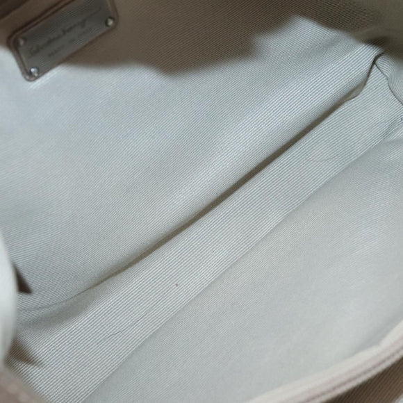 Salvatore Ferragamo Vala Tote Bag Leather Gold Auth 141929