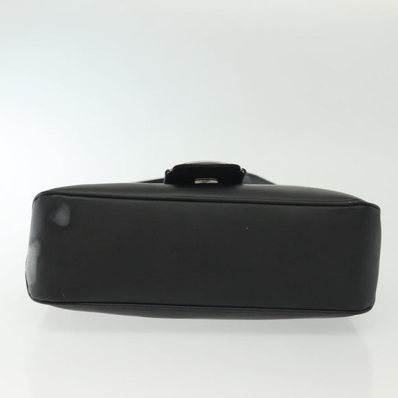 Salvatore Ferragamo Vala Shoulder Bag Leather Black Silver Auth 141933