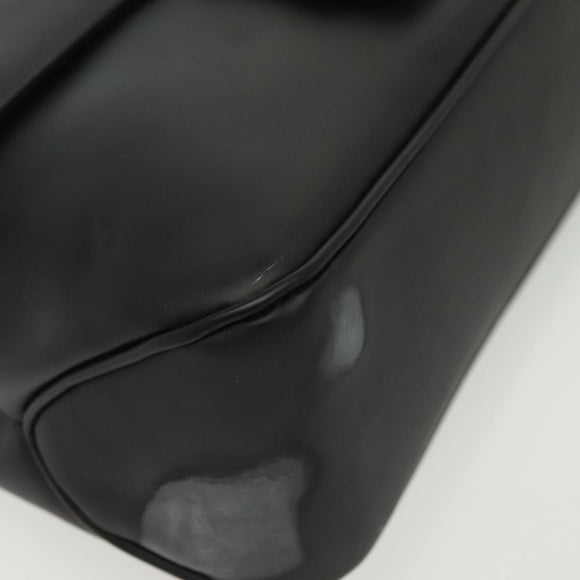 Salvatore Ferragamo Vala Shoulder Bag Leather Black Silver Auth 141933