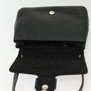 Salvatore Ferragamo Vala Shoulder Bag Leather Black Silver Auth 141933-19