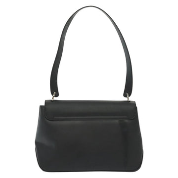 Salvatore Ferragamo Vala Shoulder Bag Leather Black Silver Auth 141933 - 0