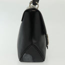 Salvatore Ferragamo Vala Shoulder Bag Leather Black Silver Auth 141933-5