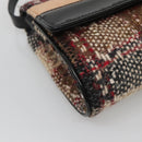 BURBERRY Nova Check Shoulder Bag Wool Beige Gold Auth 141941-14