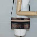 BURBERRY Nova Check Shoulder Bag Wool Beige Gold Auth 141941-21