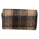 BURBERRY Nova Check Shoulder Bag Wool Beige Gold Auth 141941-2