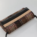 BURBERRY Nova Check Shoulder Bag Wool Beige Gold Auth 141941-6