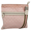 GUCCI GG Canvas Sherry Line Tote Bag Pink Silver 145809 Auth 141943-1