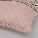 GUCCI GG Canvas Sherry Line Tote Bag Pink Silver 145809 Auth 141943-9