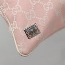 GUCCI GG Canvas Sherry Line Tote Bag Pink Silver 145809 Auth 141943-17