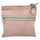 GUCCI GG Canvas Sherry Line Tote Bag Pink Silver 145809 Auth 141943-13