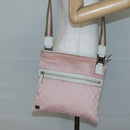GUCCI GG Canvas Sherry Line Tote Bag Pink Silver 145809 Auth 141943-23
