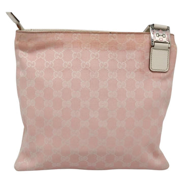 GUCCI GG Canvas Sherry Line Tote Bag Pink Silver 145809 Auth 141943 - 0