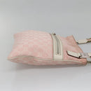 GUCCI GG Canvas Sherry Line Tote Bag Pink Silver 145809 Auth 141943-4