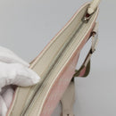 GUCCI GG Canvas Sherry Line Tote Bag Pink Silver 145809 Auth 141943-6