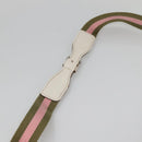 GUCCI GG Canvas Sherry Line Tote Bag Pink Silver 145809 Auth 141943-8