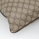 GUCCI GG Supreme Shoulder Bag PVC Leather Beige Silver 141198 Auth 141944-16