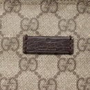 GUCCI GG Supreme Shoulder Bag PVC Leather Beige Silver 141198 Auth 141944-17