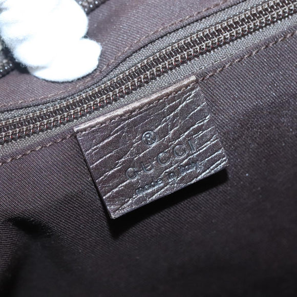 GUCCI GG Supreme Shoulder Bag PVC Leather Beige Silver 141198 Auth 141944