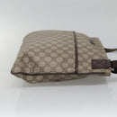 GUCCI GG Supreme Shoulder Bag PVC Leather Beige Silver 141198 Auth 141944-3