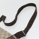 GUCCI GG Supreme Shoulder Bag PVC Leather Beige Silver 141198 Auth 141944-8