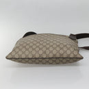 GUCCI GG Supreme Shoulder Bag PVC Leather Beige Silver 141198 Auth 141944-5