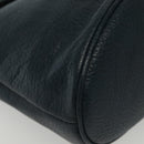 Christian Dior Hand Bag Leather 2way Navy Gold Auth 141947-10