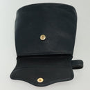 Christian Dior Hand Bag Leather 2way Navy Gold Auth 141947-15
