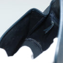 Christian Dior Hand Bag Leather 2way Navy Gold Auth 141947-19