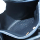 Christian Dior Hand Bag Leather 2way Navy Gold Auth 141947-20