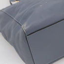 LOEWE Anagram Tote Bag Leather Purple Gold Auth 141948-16