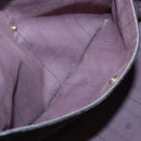 LOEWE Anagram Tote Bag Leather Purple Gold Auth 141948-21