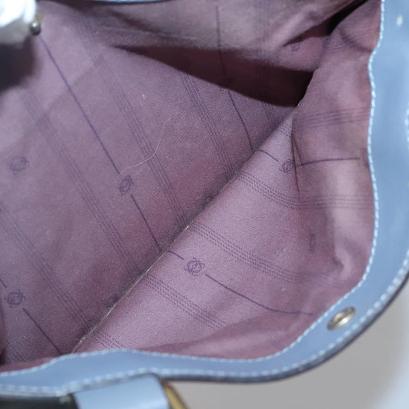 LOEWE Anagram Tote Bag Leather Purple Gold Auth 141948