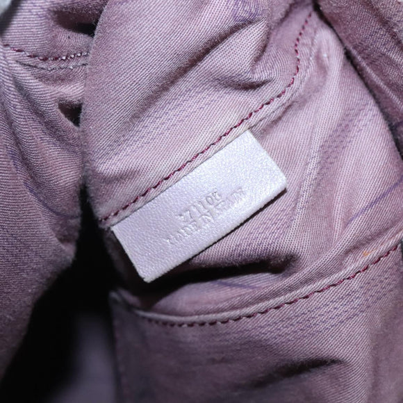 LOEWE Anagram Tote Bag Leather Purple Gold Auth 141948