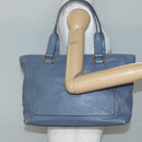 LOEWE Anagram Tote Bag Leather Purple Gold Auth 141948-23