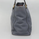 LOEWE Anagram Tote Bag Leather Purple Gold Auth 141948-4