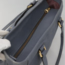 LOEWE Anagram Tote Bag Leather Purple Gold Auth 141948-6