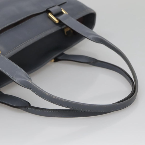 LOEWE Anagram Tote Bag Leather Purple Gold Auth 141948