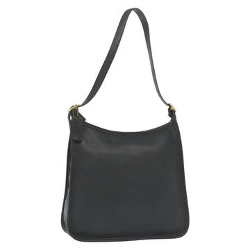 Coach Shoulder Bag Leather Black Auth 141949