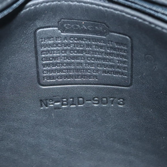 Coach Shoulder Bag Leather Black Auth 141949