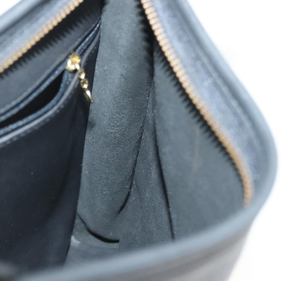 Coach Shoulder Bag Leather Black Auth 141949