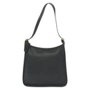 Coach Shoulder Bag Leather Black Auth 141949-2