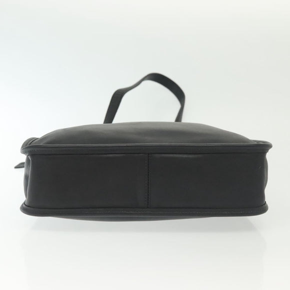 Coach Shoulder Bag Leather Black Auth 141949