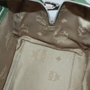 MCM Studs Boston Bag Leather 2way Green Silver Auth 141950-20