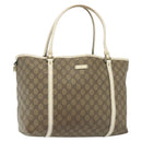 GUCCI GG Supreme Tote Bag PVC Beige Gold 197953 Auth 141953-1
