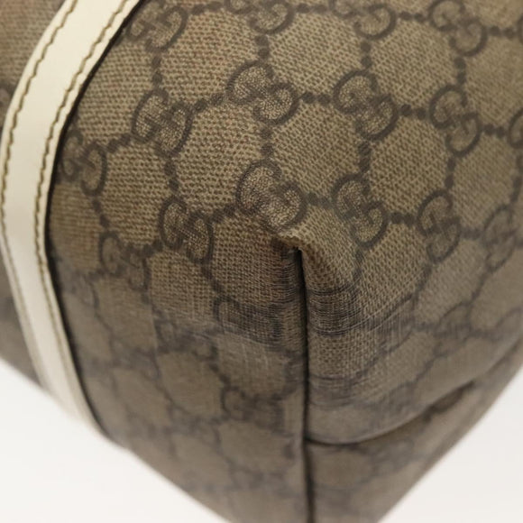 GUCCI GG Supreme Tote Bag PVC Beige Gold 197953 Auth 141953